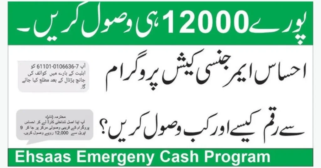 Ehsaas Emergency Cash, Ehsaas 8171, Ehsaas program, Benazir program