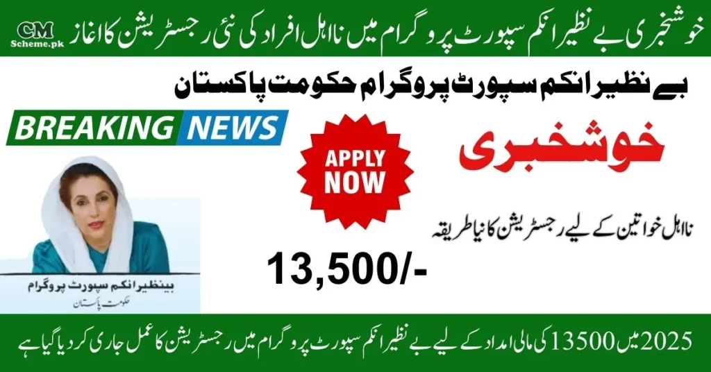 Benazir Income Support Program Apply Online, Benazir Income Support Program New registration, Benazir Income Support Program check payment