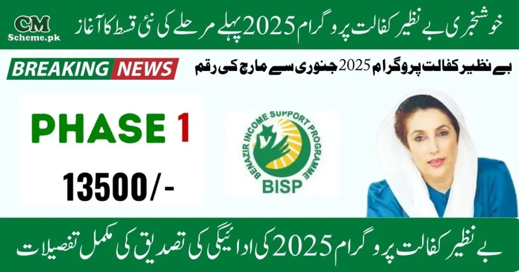 Benazir Kafalat Program Online Registration, Benazir Kafalat Program Phase 1, Benazir Kafalat Program Check Payment 13500