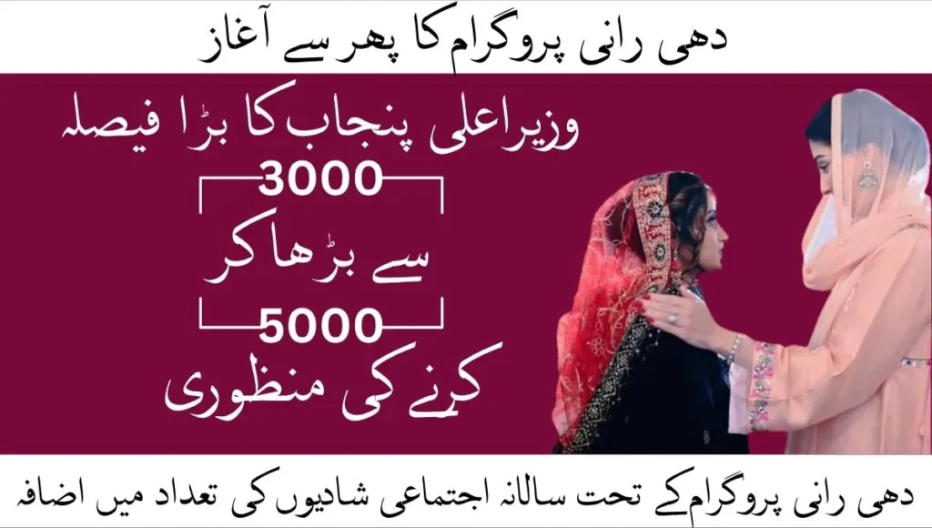 Dhee Rani Program, CM Punjab Dhee Rani Program