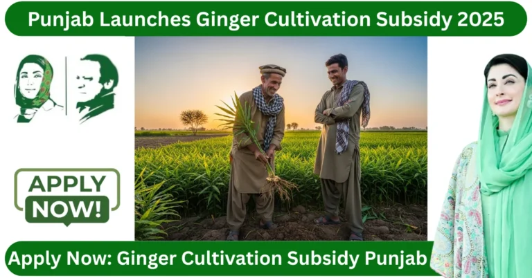 Ginger Cultivation Subsidy Program 2025 Punjab