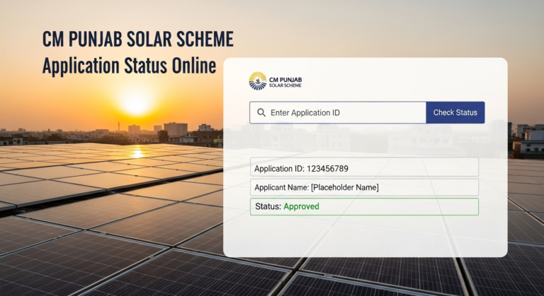 CM Punjab Solar Scheme 2025 – How to Check Application Status Online (Latest Updates) 4 cm punjab solar scheme application status online