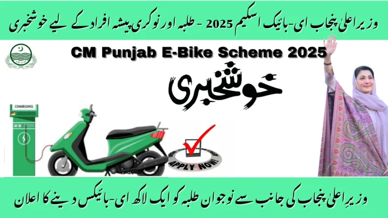 e bike scheme pakistan apply online 2025 electric bike subsidy